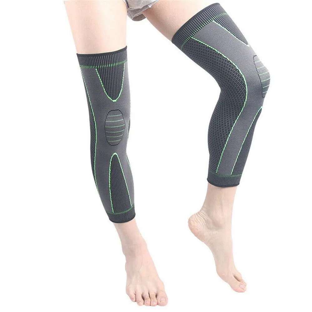 Unisex Knee Support Brace Compression Long Full Legs Sleeve Arthritis Running Gym Sport Fitness Compression Sleeves Knee Pads