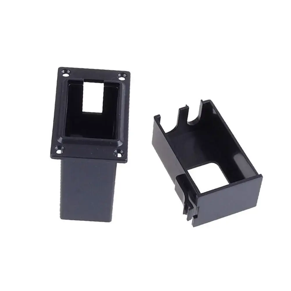 Durable Black Guitar Pickup Battery Box Plastic Storage Box Battery Holder Guitar Parts 9V Battery Case