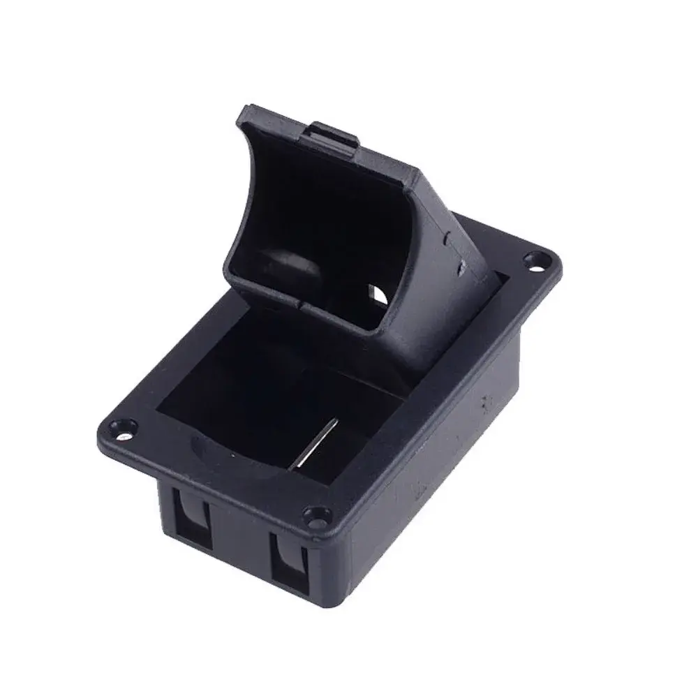 Durable Black Guitar Pickup Battery Box Plastic Storage Box Battery Holder Guitar Parts 9V Battery Case