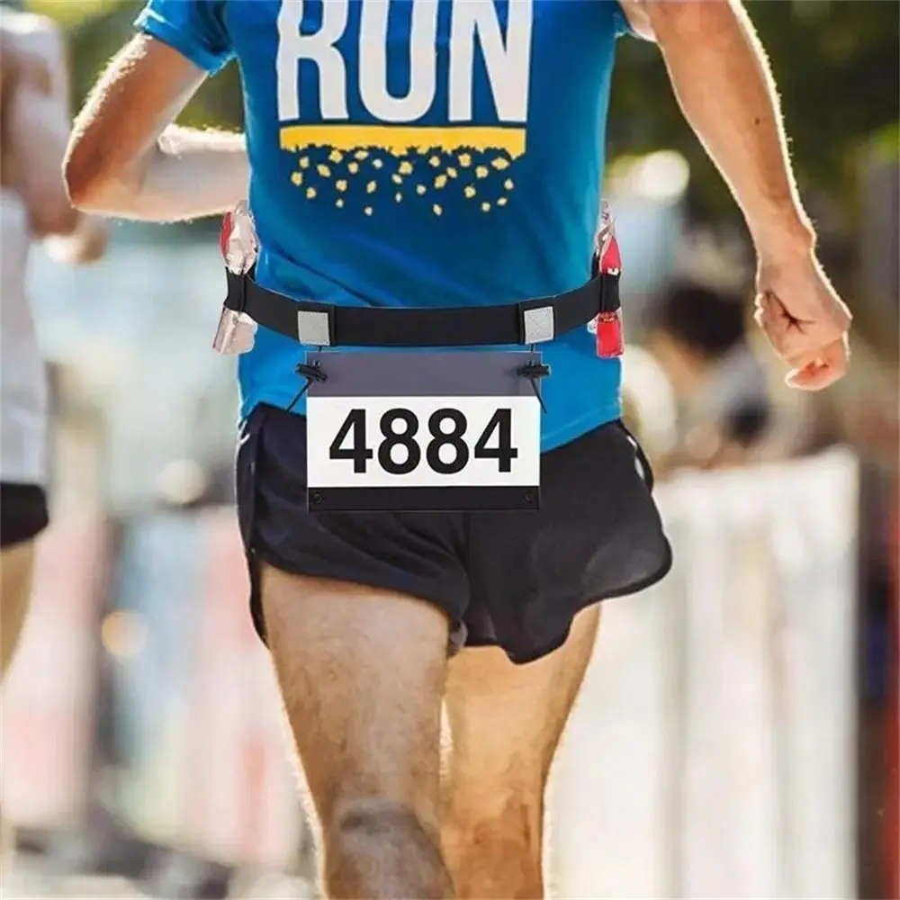 High-quality Polyester Running Number Belt Multicolour Unisex Marathon Race Belt Adjustable Gel Holder Waist Support