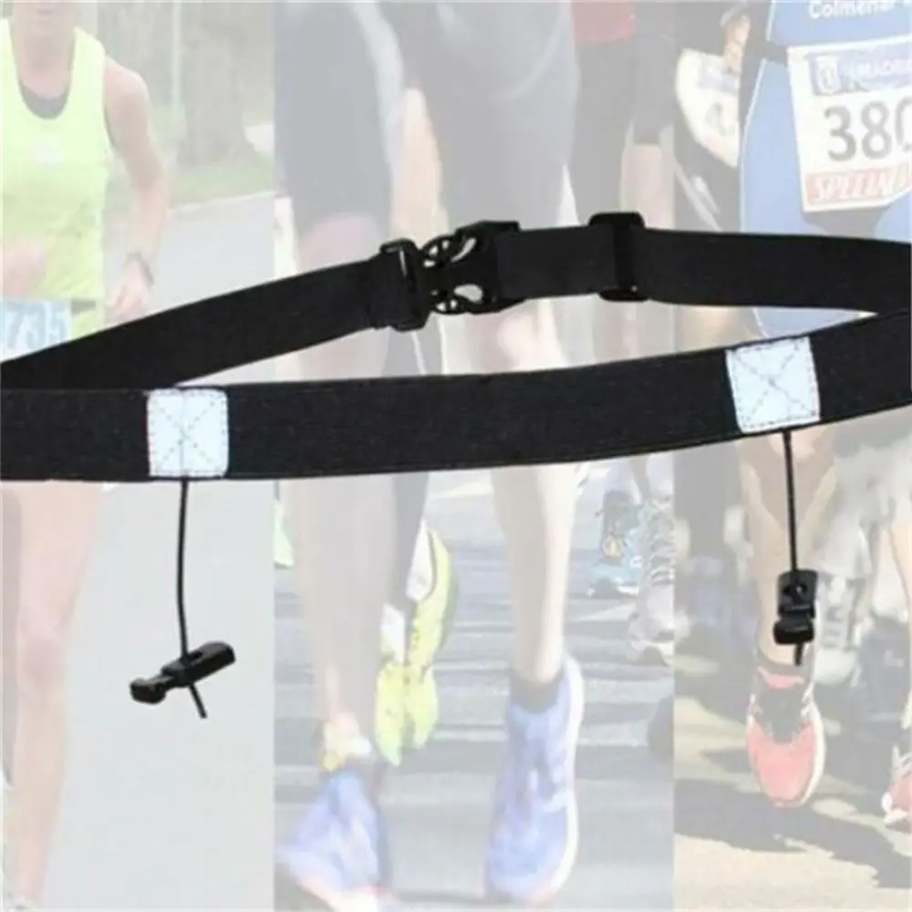 High-quality Polyester Running Number Belt Multicolour Unisex Marathon Race Belt Adjustable Gel Holder Waist Support