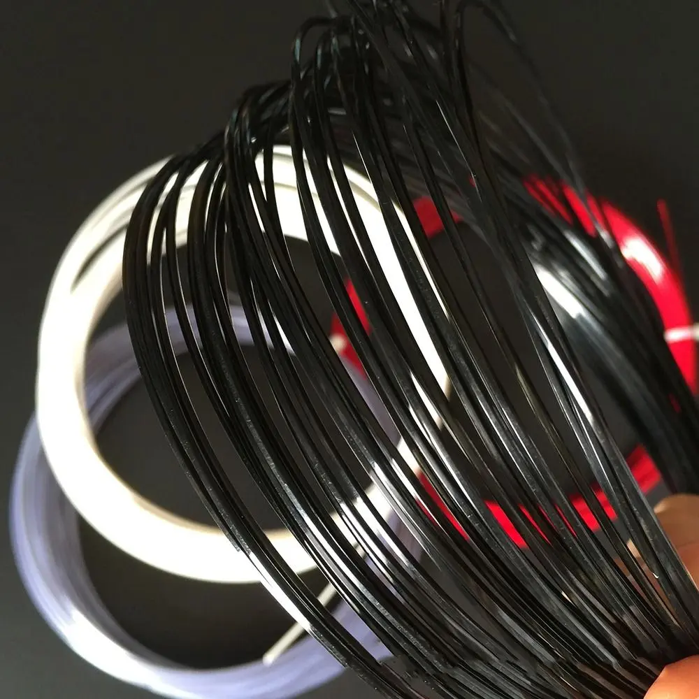 1.25mm 12.2M Hex Tennis Racket String Top Spinning Ball Racquet Wire Angular Polyester Thread Soft Concave Shape Sport Supplies