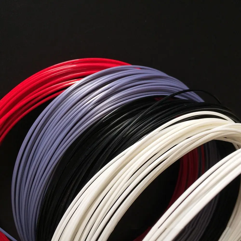 1.25mm 12.2M Hex Tennis Racket String Top Spinning Ball Racquet Wire Angular Polyester Thread Soft Concave Shape Sport Supplies