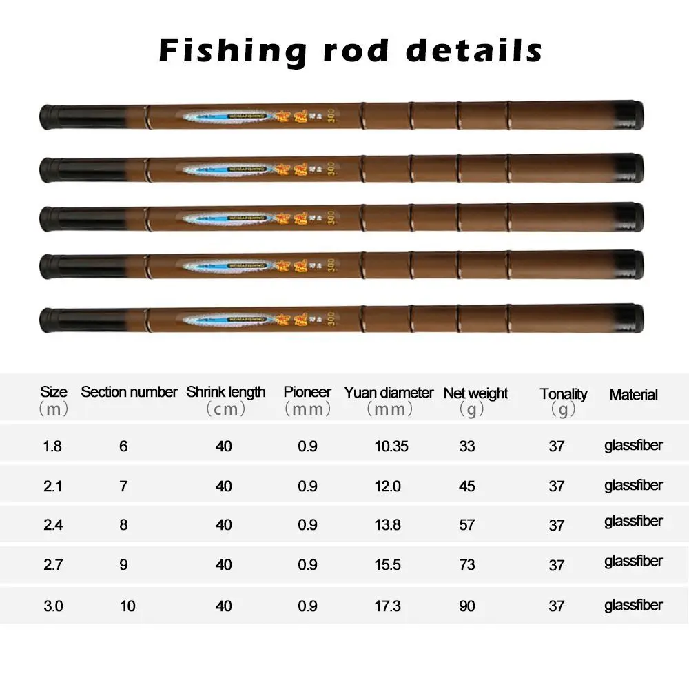 Telescopic Fishing Rod Full Kits Carbon Fibre Glass Fibre Fishing Rod Set 1.8m-4.5m Casting Rod Feeder Rod Combo Fishing