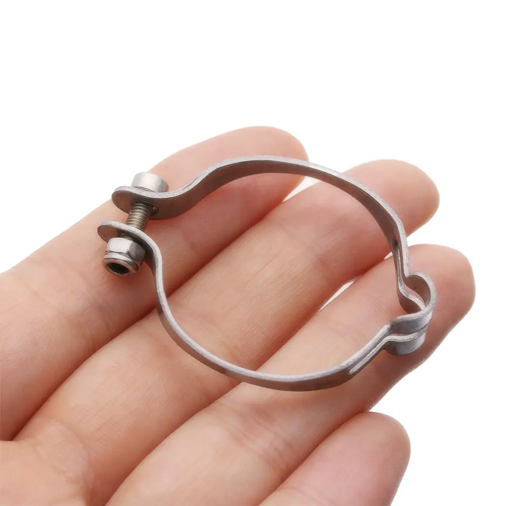 1Pc Silver Stainless Steel Brake Line Clamp Organize Bicycle Pipe Buckle Wire Fixed Ring Cable Clip Bike Parts Accessory