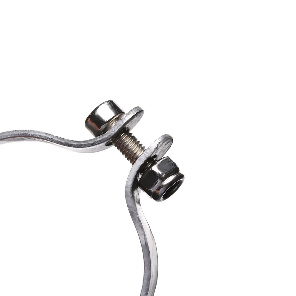 1Pc Silver Stainless Steel Brake Line Clamp Organize Bicycle Pipe Buckle Wire Fixed Ring Cable Clip Bike Parts Accessory