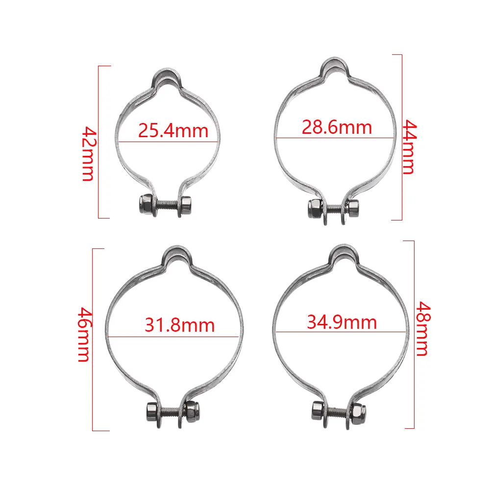 1Pc Silver Stainless Steel Brake Line Clamp Organize Bicycle Pipe Buckle Wire Fixed Ring Cable Clip Bike Parts Accessory