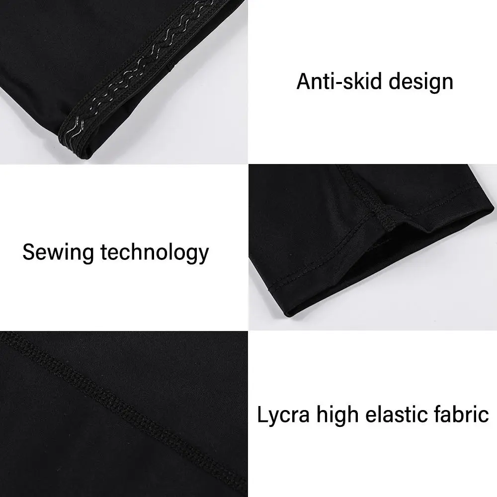 New Ice Silk Legs Sleeve UV Protection Elastic Knee Calf Sleeves Non-Slip Breathable Compression Sleeve Men Women