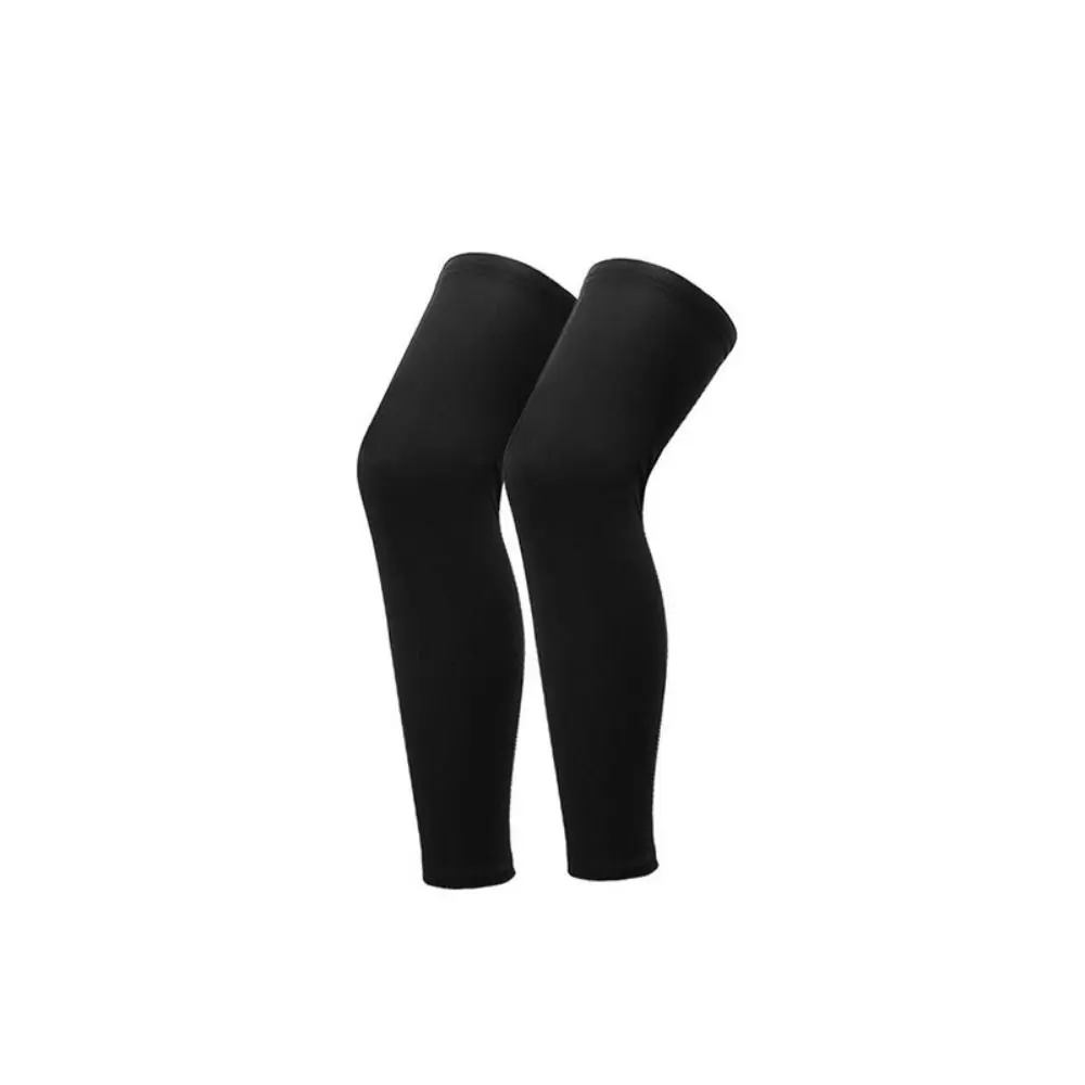New Ice Silk Legs Sleeve UV Protection Elastic Knee Calf Sleeves Non-Slip Breathable Compression Sleeve Men Women