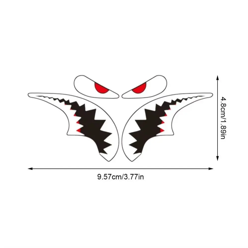 Bicycle Frame Decorative Sticker MTB Shark Head Tube Bike Flame Sunscreen Heat-resistant Decals Waterproof Reflective Sticker