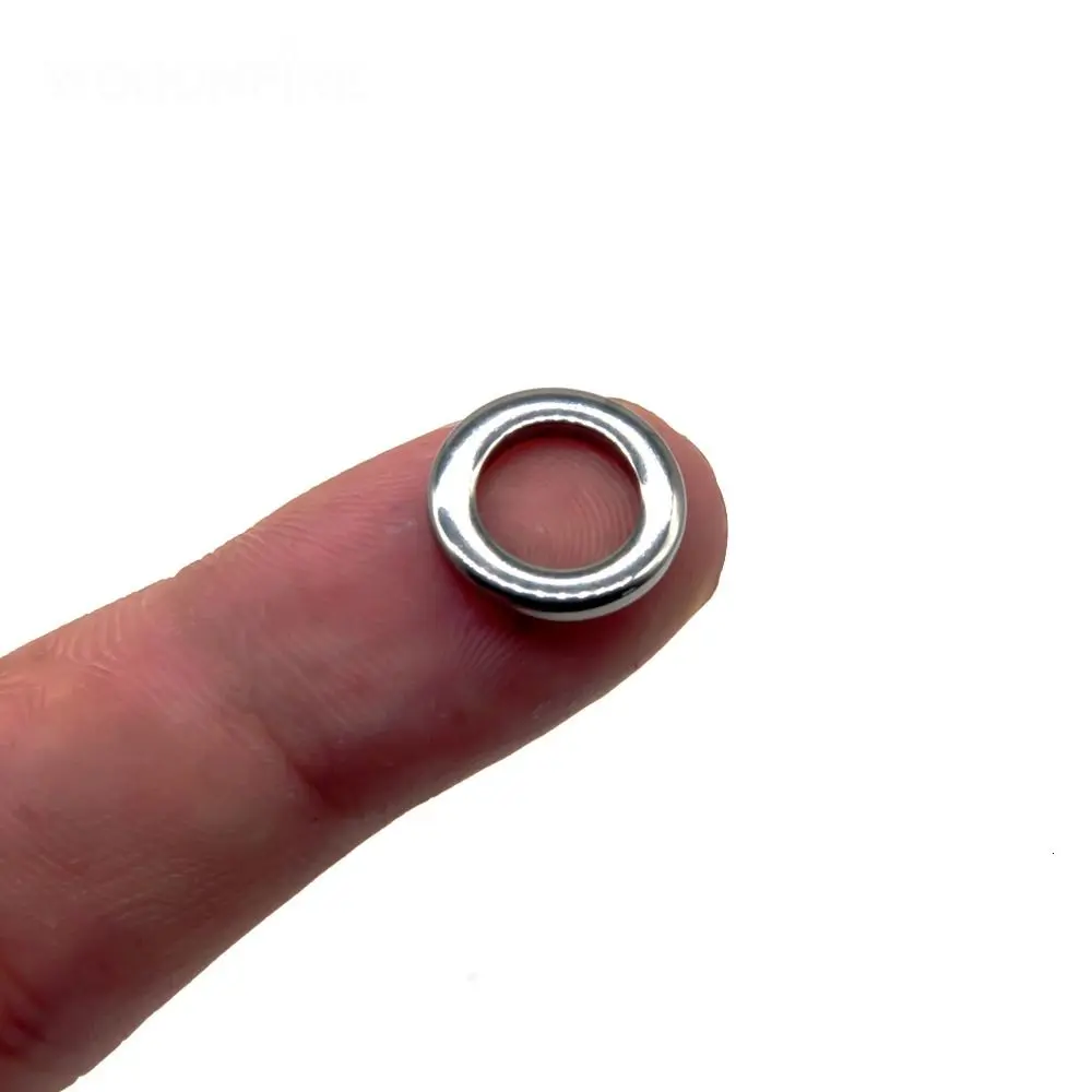10-20PCS 304 Stainless Steel Fishing Solid Ring Snap Split Ring 4mm-12mm Jigging Ring Heavy Duty Fishing Tackle Lure Connector