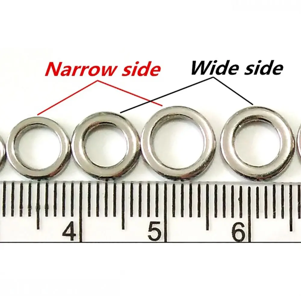10-20PCS 304 Stainless Steel Fishing Solid Ring Snap Split Ring 4mm-12mm Jigging Ring Heavy Duty Fishing Tackle Lure Connector