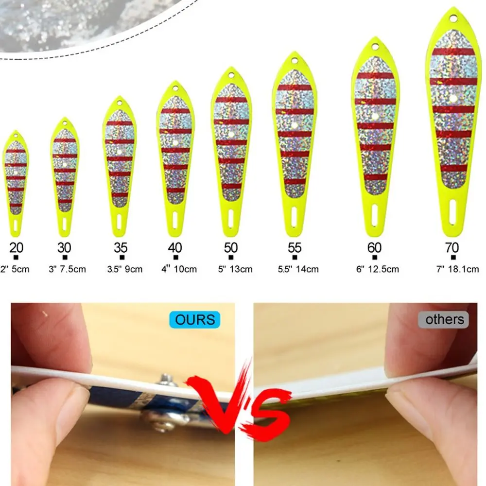 Metal Strong Triple Hooks Spoon Lure Saltwater Fishing Lure With Feather Laser Body Sinking Bait Carp Fishing Bait Accessories