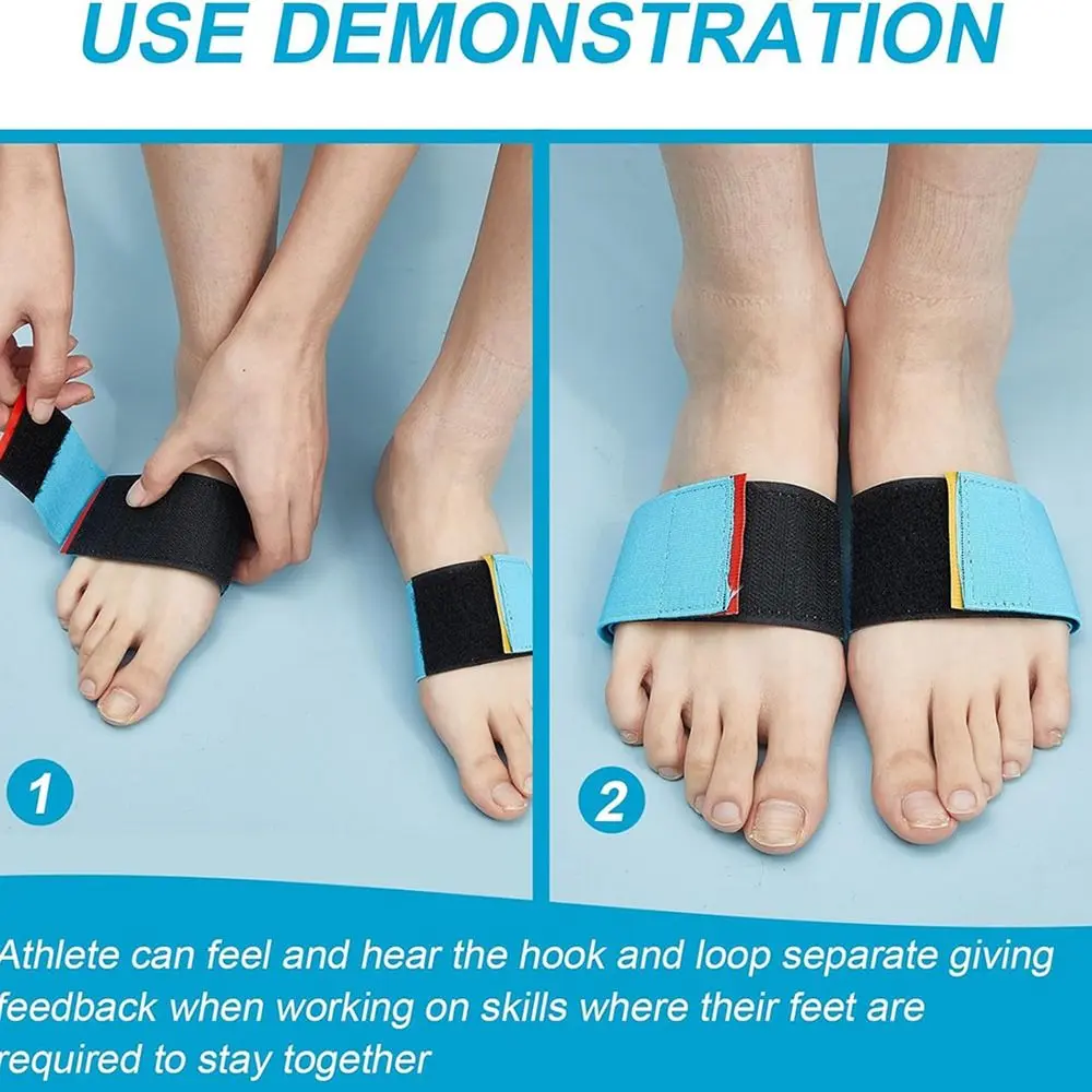 1Pair Gymnastics Sticky Toes Gymnastics Tumbling Trainer Aid Cheerleading Dance Equipment Athlete Adjustable Bands Sticky Feet