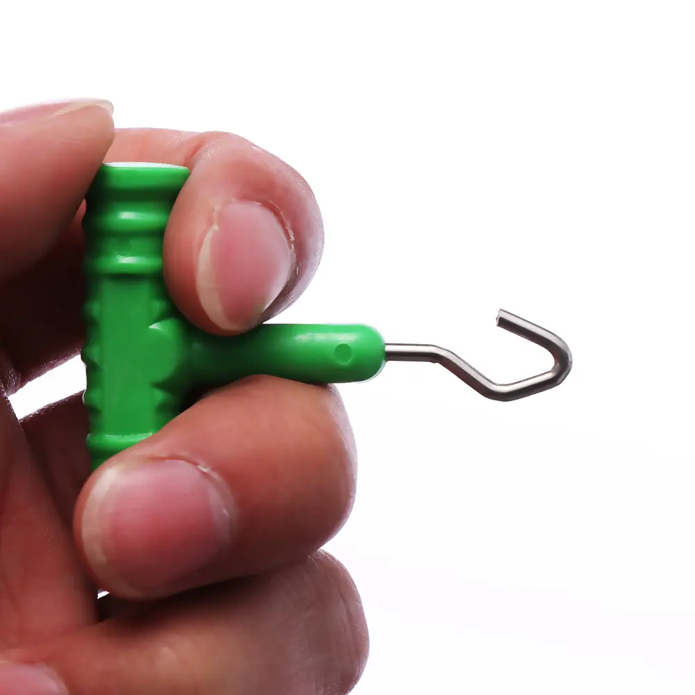 3PCS ABS Grip+Stainless Steel Smooth Knot Hook Carp Fish Knot Puller Rig Making Rig Tool Terminal Fishing Tackle Accessories
