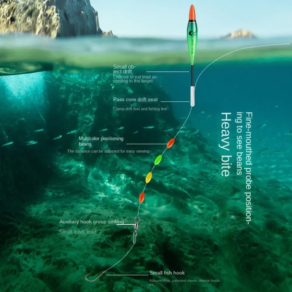Indicator Electronic Float Slip Drift Tube Eye-catching Light Float Buoy Strike Red/Green Light Rock Fishing Floats Tackle