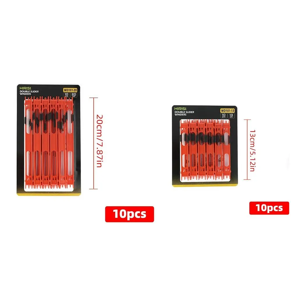 10PCS Hanging Fishing Line Fishing Line Winding Board Bobbin Holder Sturdy Rig Holder Plastic Snelled Hook Rig Winders Fishing
