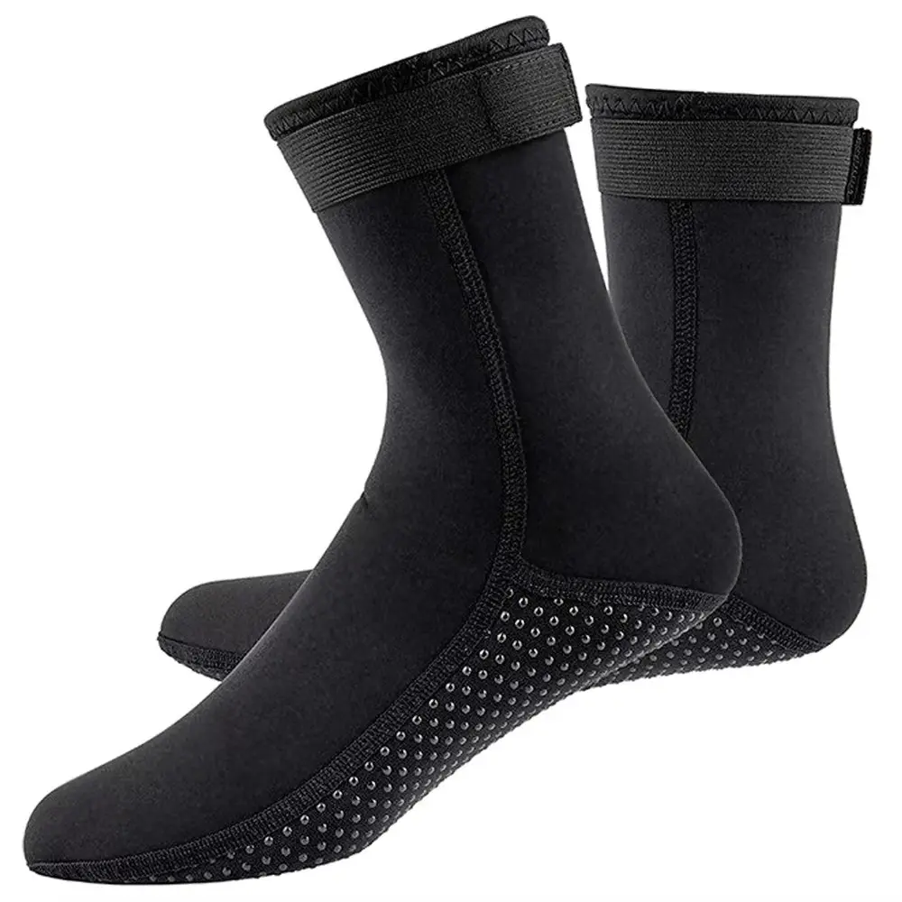 Durable 3mm&5mm Diving Socks Neoprene Warm Surf Beach Booties Elasticity Non-slip Water Socks for Surfing Swimming Snorkeling