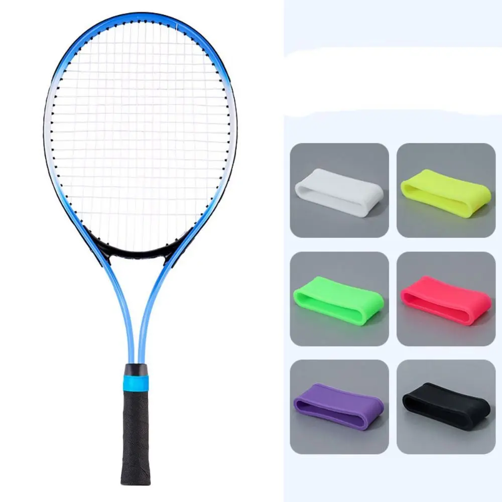 Flat shape Sealing Silicone Ring Badminton Raquet Tennis Racket Handle Overgrip End Anti-slip Multicolor Sweatband Fixing Loop