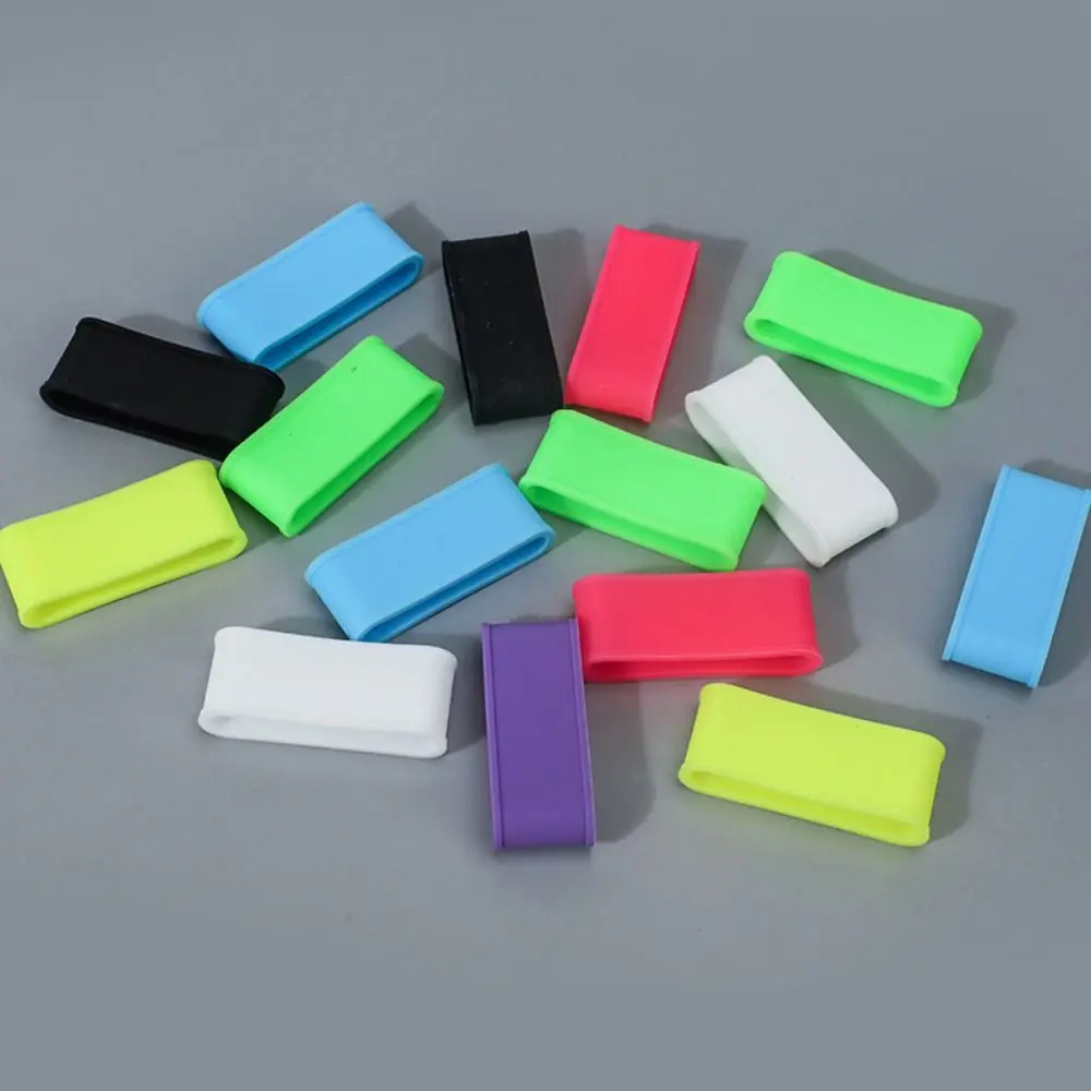 Flat shape Sealing Silicone Ring Badminton Raquet Tennis Racket Handle Overgrip End Anti-slip Multicolor Sweatband Fixing Loop