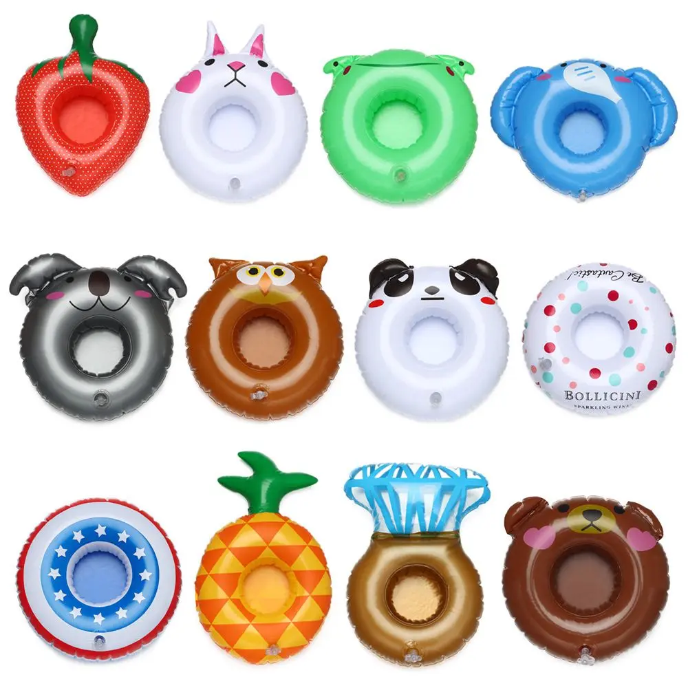 1Pcs New Inflatable Drink Holder Swimming Pool Drink Cup Stand Holder Float Toy Coasters For Beverage Bottle Kid Toys Pool Party