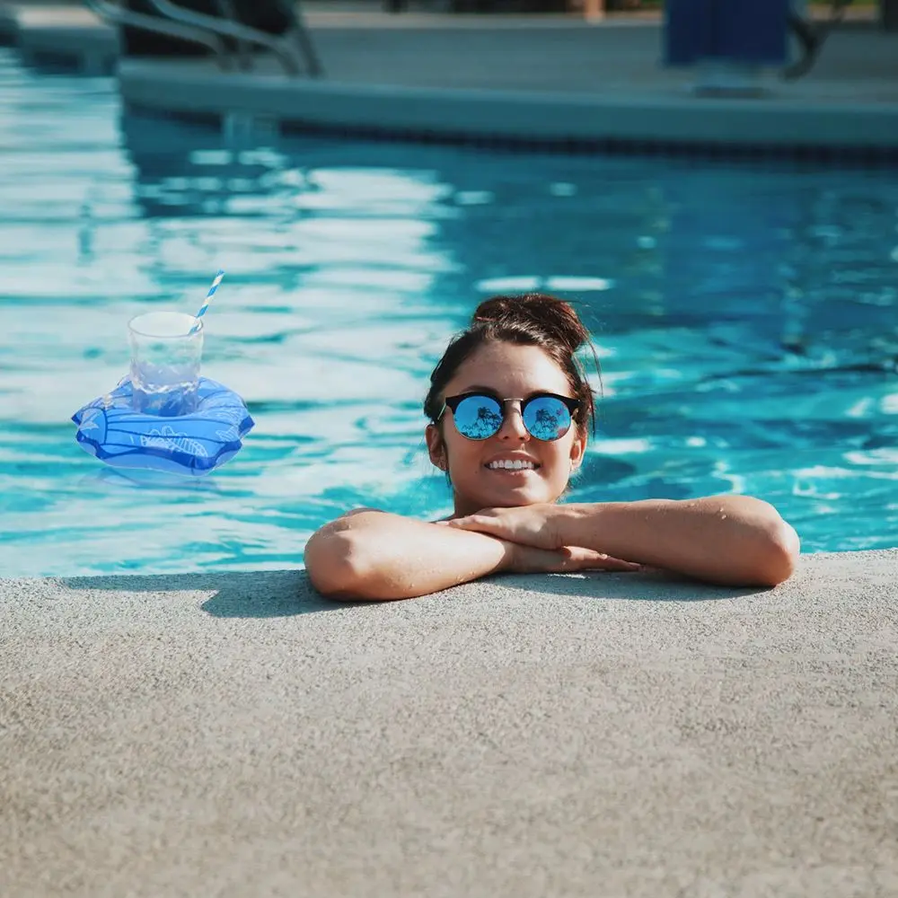 1Pcs New Inflatable Drink Holder Swimming Pool Drink Cup Stand Holder Float Toy Coasters For Beverage Bottle Kid Toys Pool Party