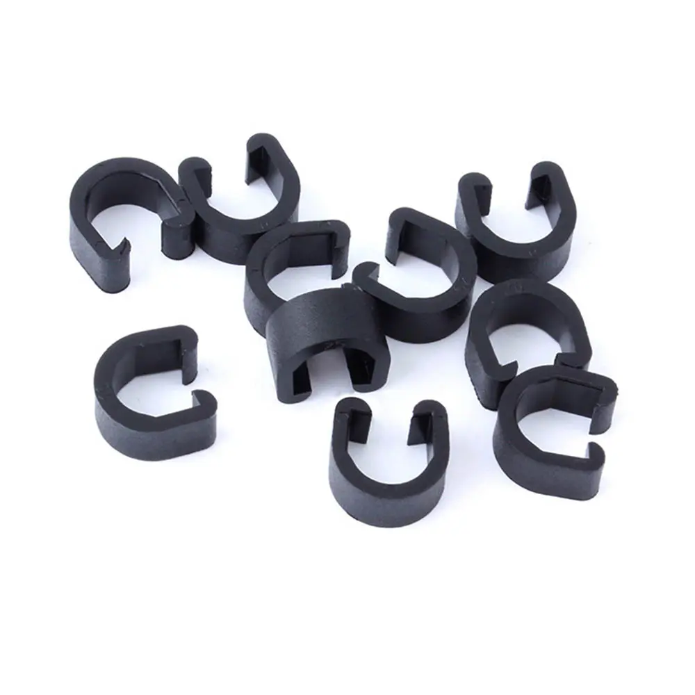 10Pcs Cycling Plastic C-Type Buckles Clasps Brake Cable Pipe Line C-Clips Transmission Lines Pipes Fixation Snap Clips Bike Part