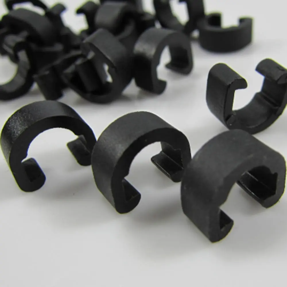 10Pcs Cycling Plastic C-Type Buckles Clasps Brake Cable Pipe Line C-Clips Transmission Lines Pipes Fixation Snap Clips Bike Part