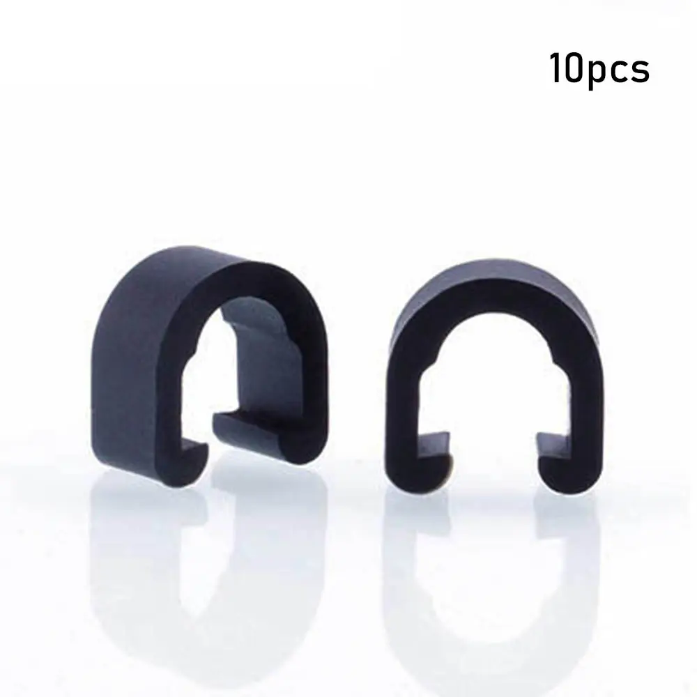 10Pcs Cycling Plastic C-Type Buckles Clasps Brake Cable Pipe Line C-Clips Transmission Lines Pipes Fixation Snap Clips Bike Part