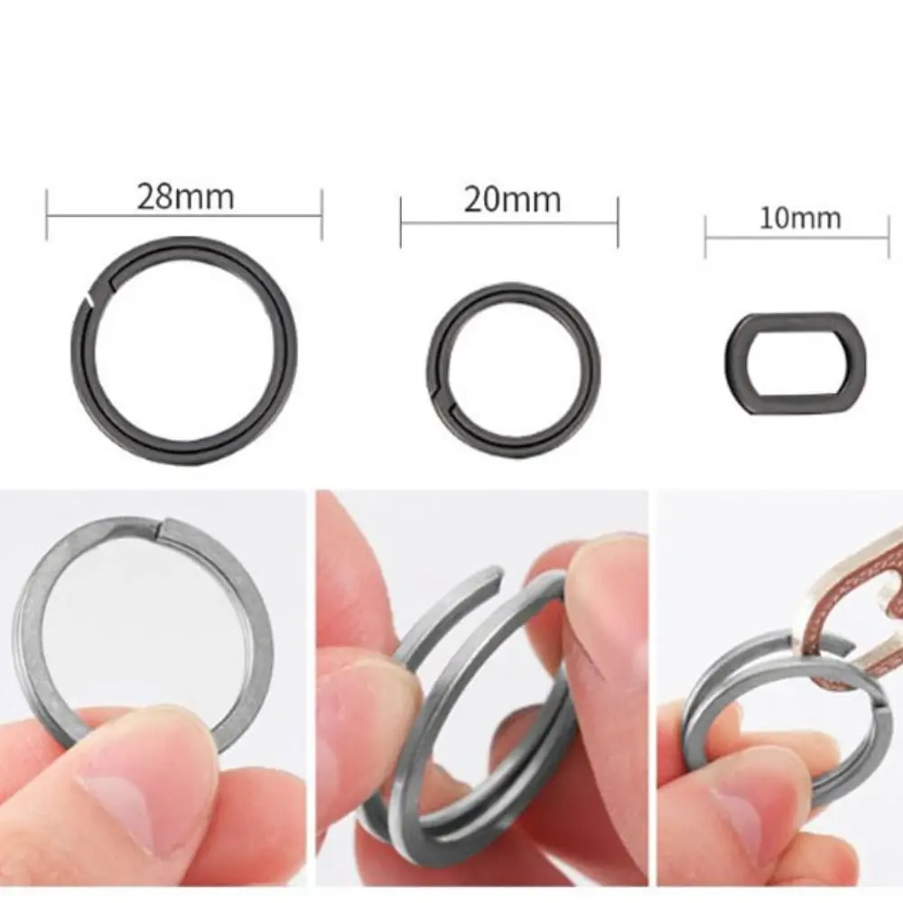 10mm/20mm/28mm Super Lightweight Titanium TC4 Alloy Key Rings Keychains Buckle Pendant Man Car Keychain for Male Creativity Gift