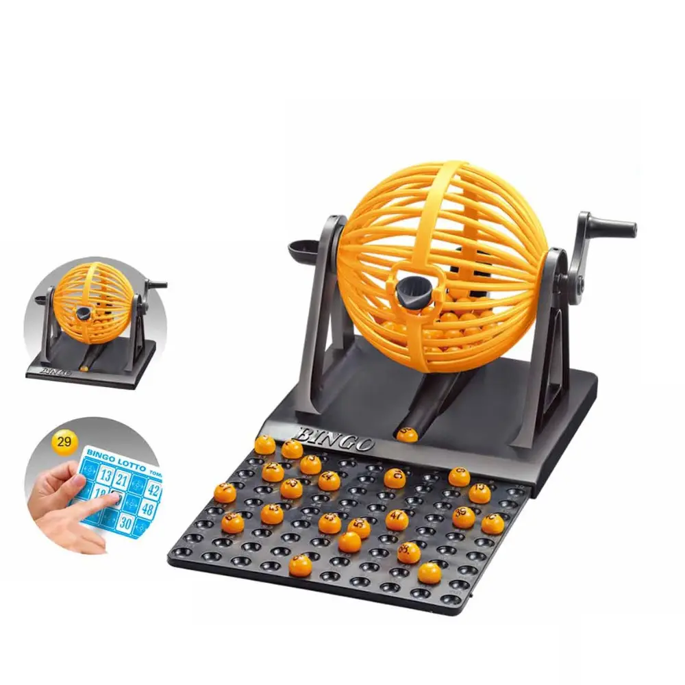 High Quality ABS Bingo Lotto Game Set Interactive Revolving Machine Bingo Cage Game Rotary Cage Bingo Balls Home Entertainment