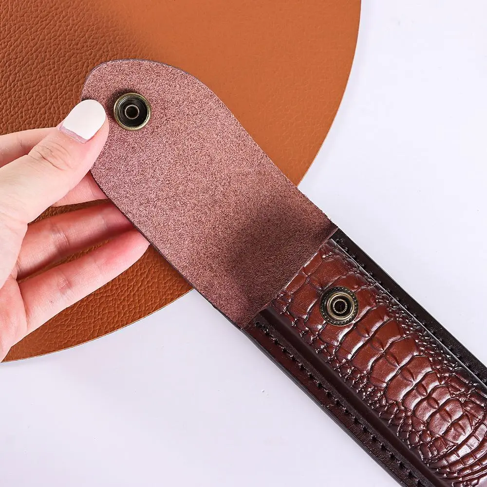 Fold Knife Cowhide Leather Sheath Scabbard Straight Sheath Cover Protector Bag Knife Cover Knife Sheath Holster Outdoor Tools