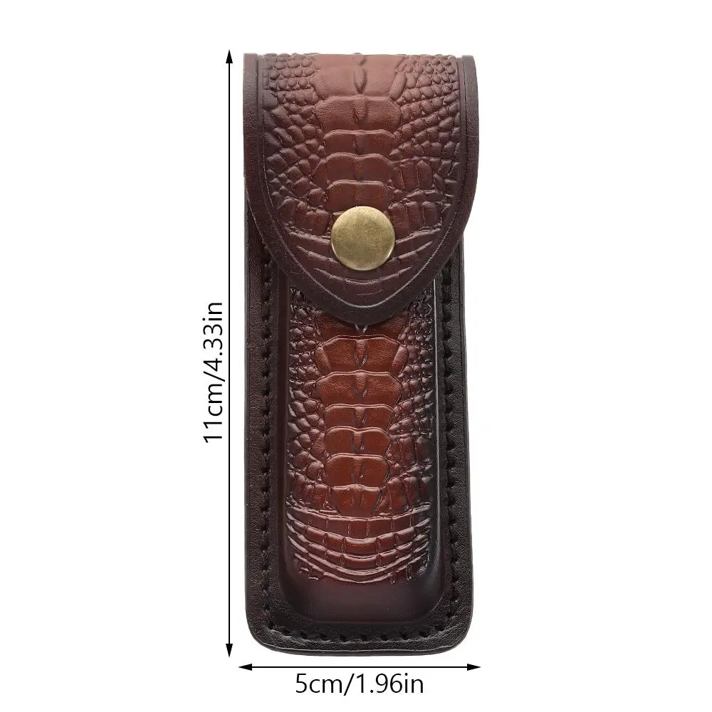 Fold Knife Cowhide Leather Sheath Scabbard Straight Sheath Cover Protector Bag Knife Cover Knife Sheath Holster Outdoor Tools