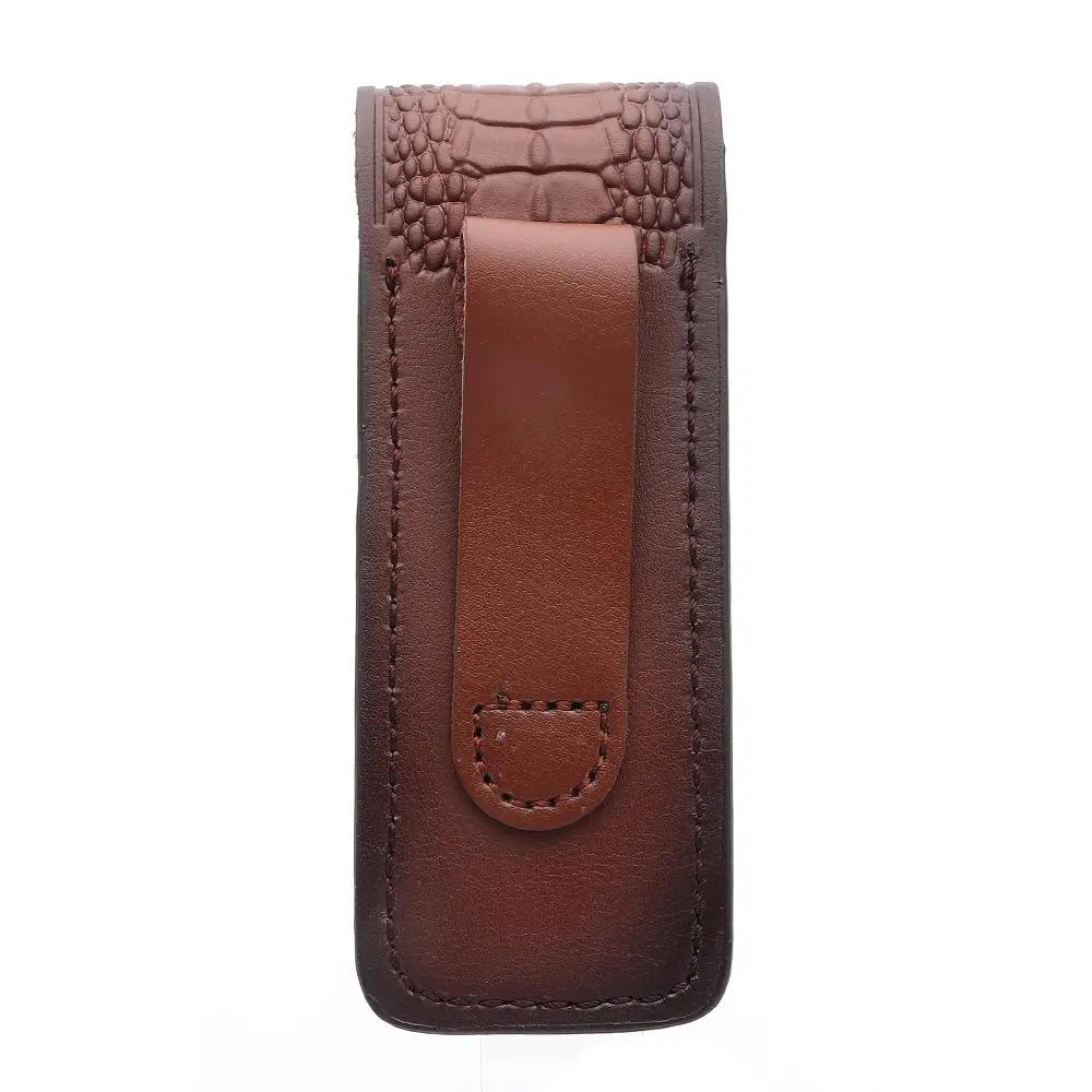 Fold Knife Cowhide Leather Sheath Scabbard Straight Sheath Cover Protector Bag Knife Cover Knife Sheath Holster Outdoor Tools