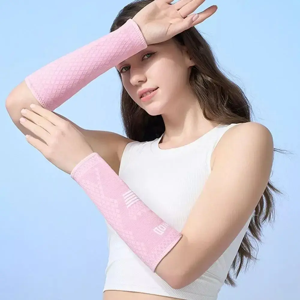 1 Pair New Nylon Volleyball Arm Sleeves Breathable Elastic Arm Cover Protector Wrist Support Compression Arm Guards