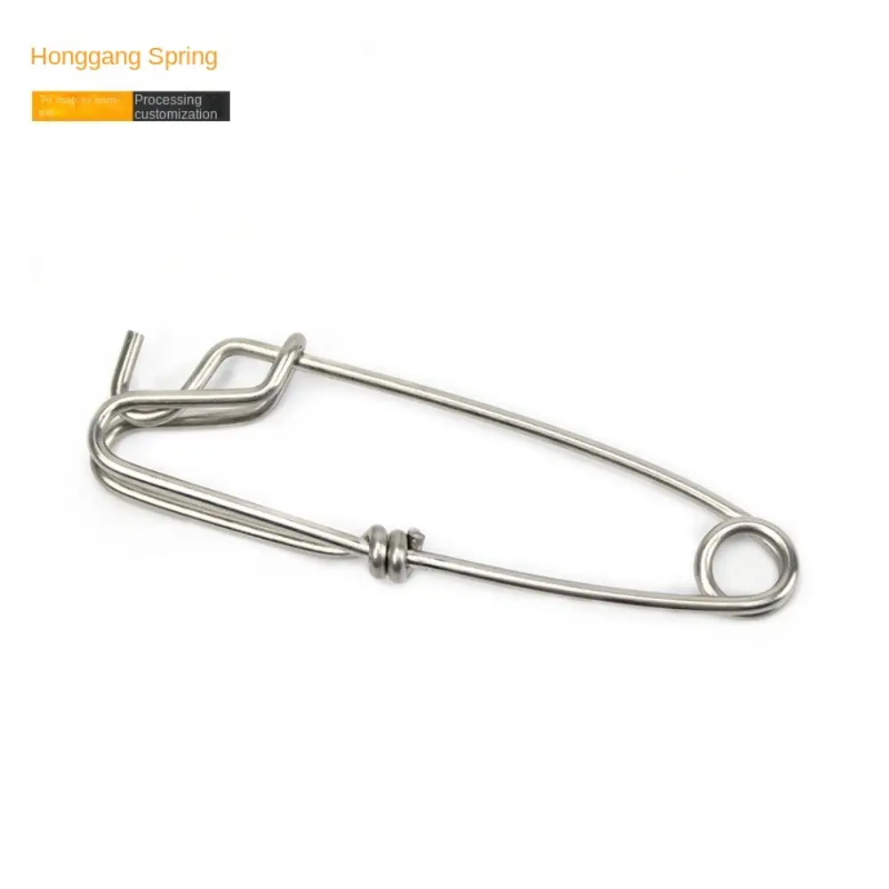 10PCS Premium Stainless Steel Longline Fishing Clips Corrosion-Resistant Swivels Branch Hangers For Tuna Snapper Sharks Fishing