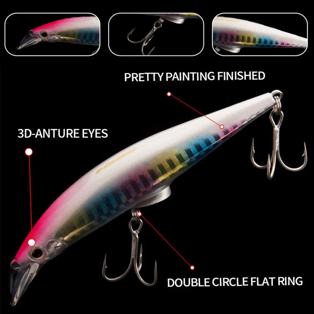95mm/30g Hard Bait Top Water Surface Artificial Lures with Anti-corrosion Treble Hooks Tool Lifelike Pencil Fishing Lure Whopper