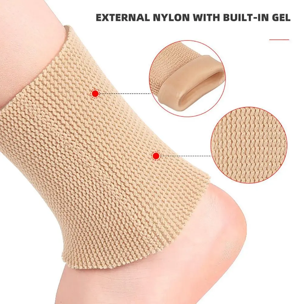 Ankle Gel Sleeves Padded Skate Socks Ankle Pads Ankle Compression Sleeve for Figure Skating Riding Ski Ankle Protection