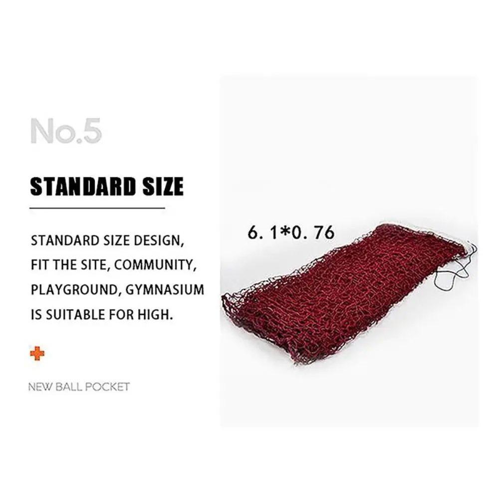 Standard Badminton Net Replacement Easy Setup Tennis Net Foldable Volleyball Net for Sports Practice Entertainment Competition