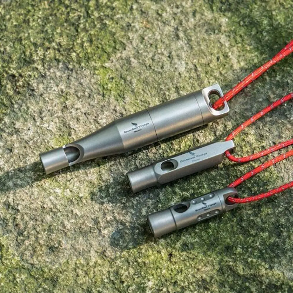 New Portable Loud Lightweight Whistle Multistyles Mini Camping Hiking Whistle Waterproof Titanium Whistle Outdoor EDC Tool
