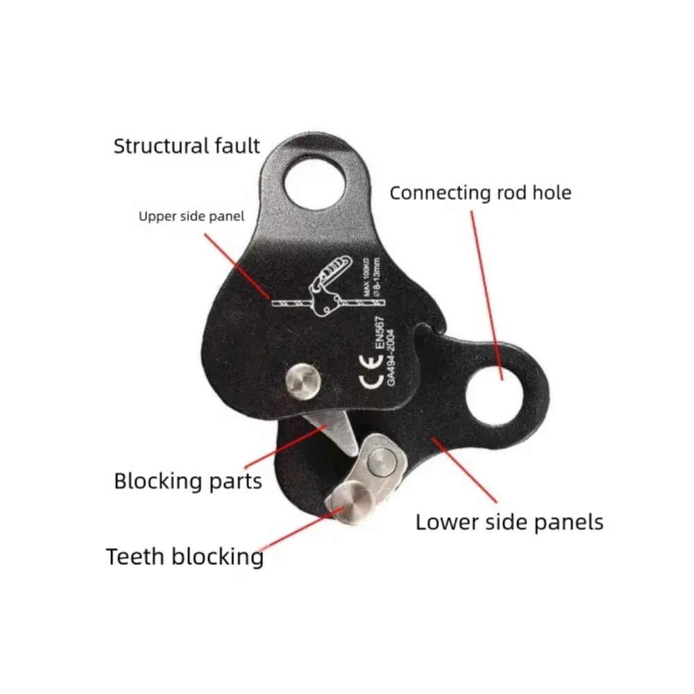 8-13mm Rope Rock Climbing Ascender Self-Lock Arborist Climbing Rope Protection Device Anti-Fall Rigging Rope Gripper Protector