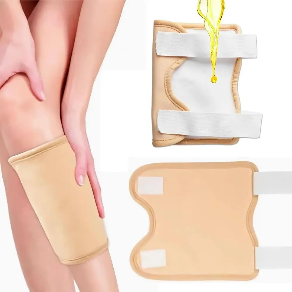 Flannel Castor Oil Pack Wrap with No Oil Leakage and Anti-Slip for Knee Elbow Joints Reusable Castor Oil Compress Pads Wraps