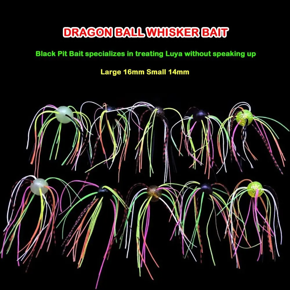10PCS Hot Ball Fishing Sea Urchin Soft Bait Rubber 14mm 16mm Silicone Worm Lure Silicone Worm Handmade Dice BFS Fishing Lure