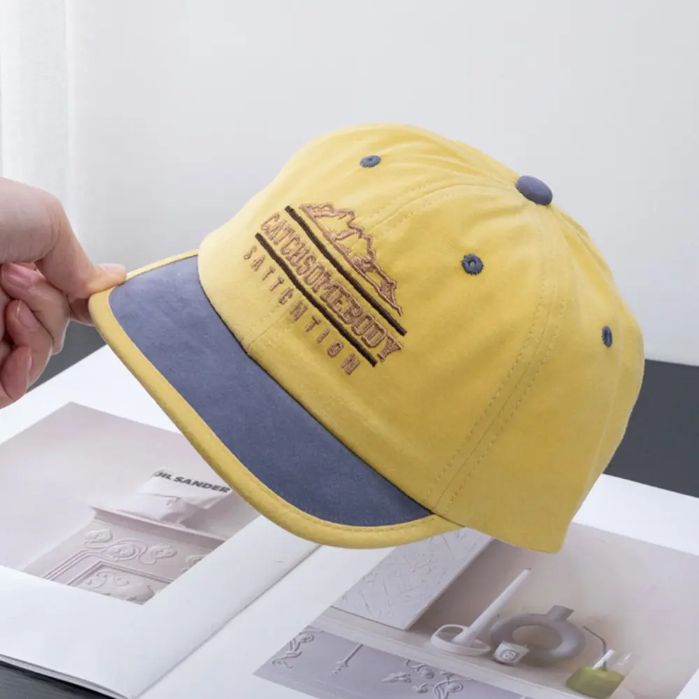 Korean Short Brim Couple Baseball Hat Peaked Cap Summer Sunscreen Hat Outdoor Trucker Cap Streetwear Hip Hop Gorras