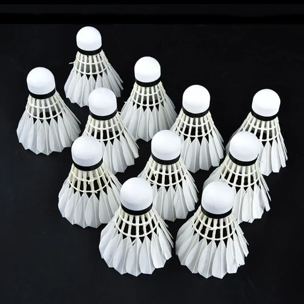 3/6/12PCS Professional Badminton Shuttlecock Black Goose Feather Badminton Shuttlecock Training Shuttlecock Sport Badminton Ball