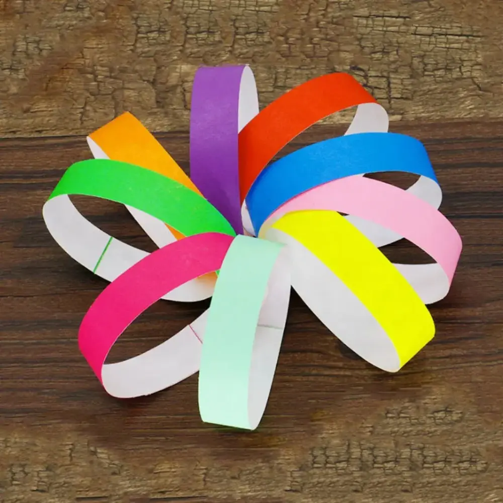 100PCS/Lot Count Tyvek Wristbands 3/4 Inch Disposable Waterproof Paper Wristbands for Party Playground Events Table Number
