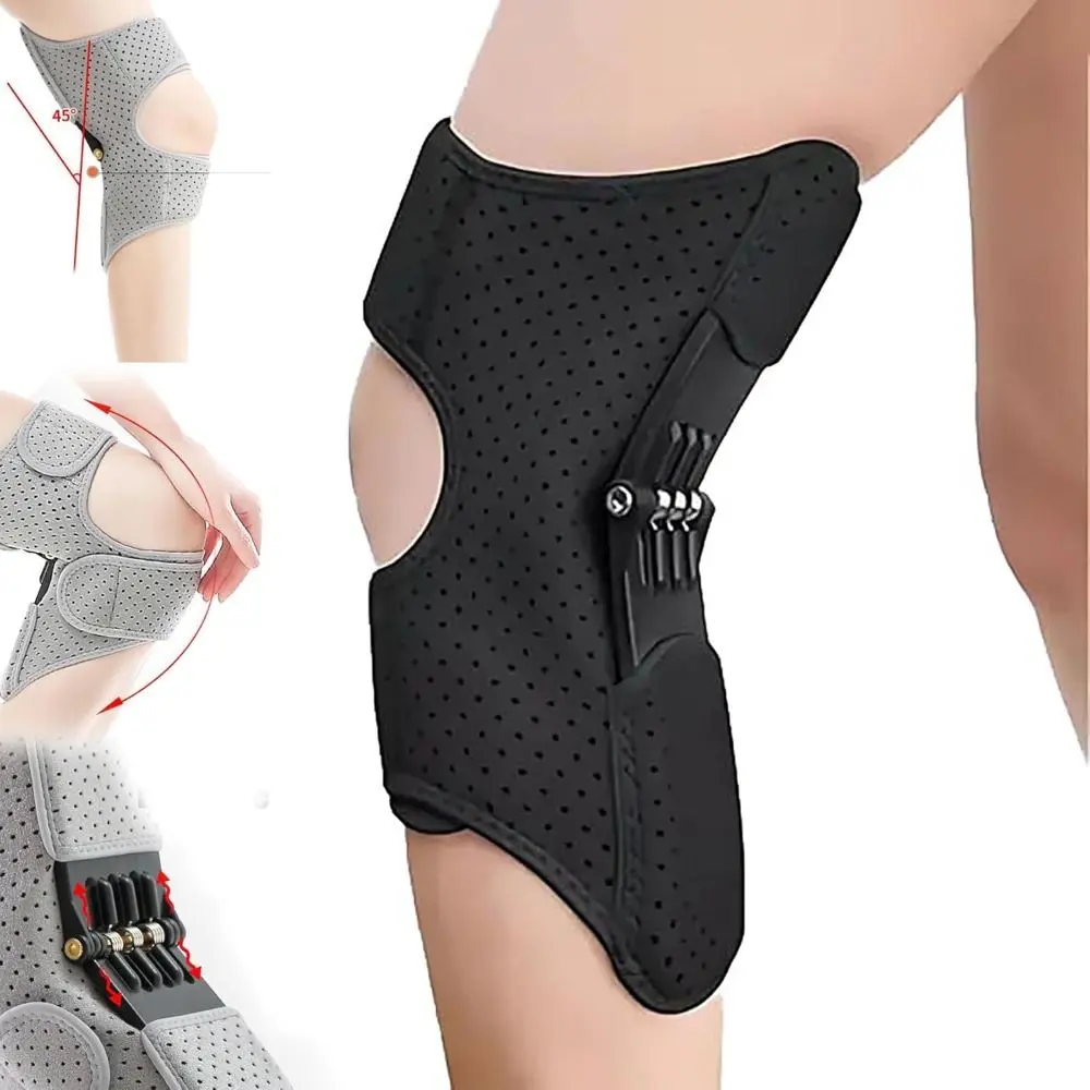 New with Powerful Rebound Springs Knee Assistive Device Non-Slip Adjustable Knee Protection Booster Breathable Knee Brace Pads