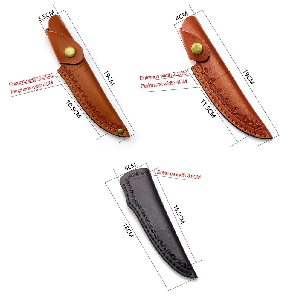 Fold Knife Leather Sheath Scabbard Tool Flashlight Belt Loop Case Holder Leather Sheath Pocket Hunt Camp Outdoor Carry Equipment