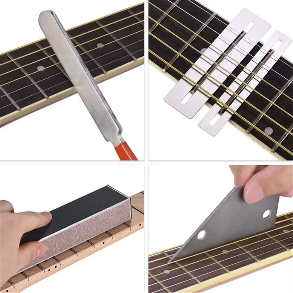 Guitar Maintenance Tool Kit Fingerboard Luthier Fret Crowning File Leveling Beam Sanding Leveler for Guitar Bass Mandolin Banjo