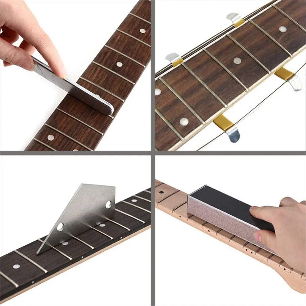 Guitar Maintenance Tool Kit Fingerboard Luthier Fret Crowning File Leveling Beam Sanding Leveler for Guitar Bass Mandolin Banjo